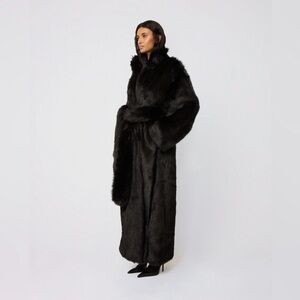 Khy Black Faux Fur Coat